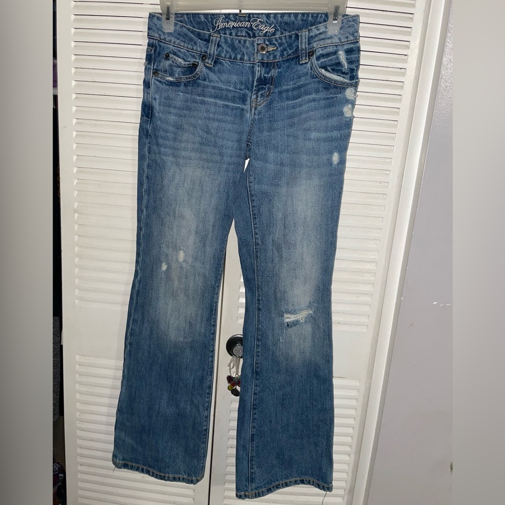 American Eagle Wide Leg Jeans Size 6 Reg Women’s Blue